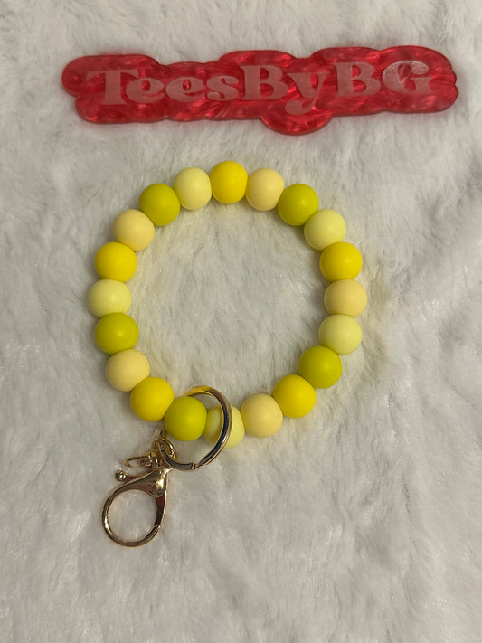 Yellow Wristlet with gold hardware