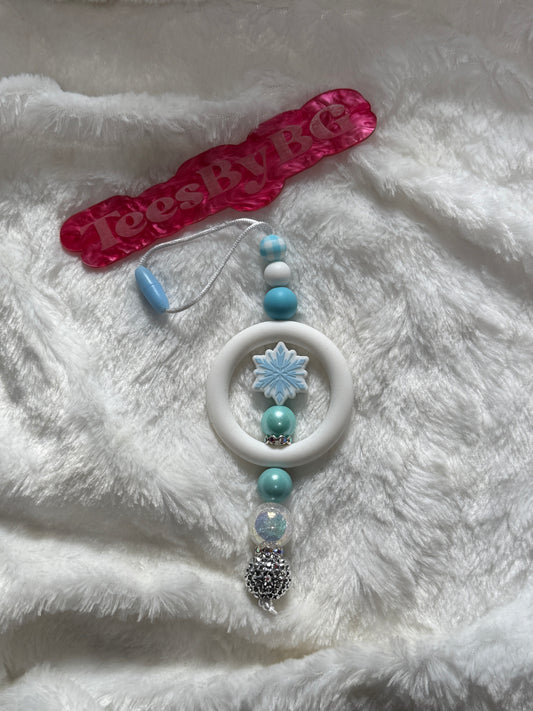 Blue Snowflake Car Charm