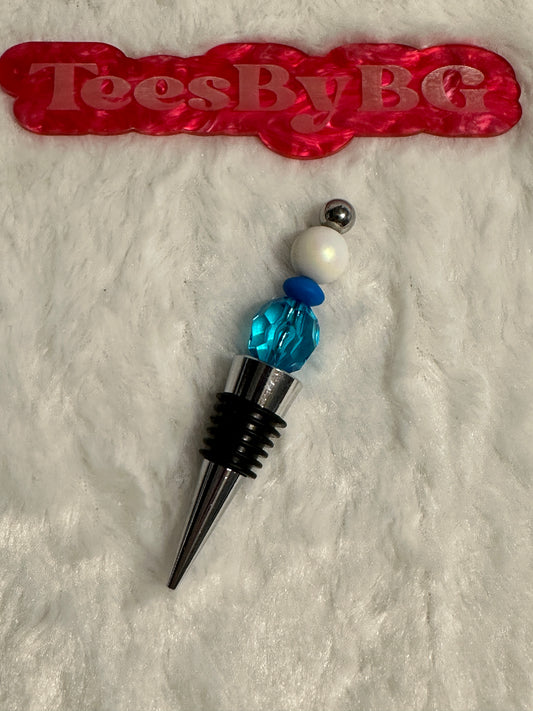 Blue Geo Wine Stopper