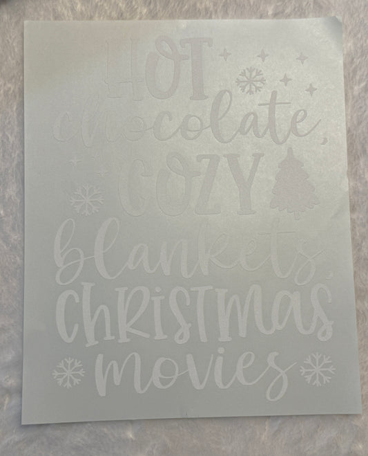 Hot Chocolate Cozy Blankets Christmas Movies