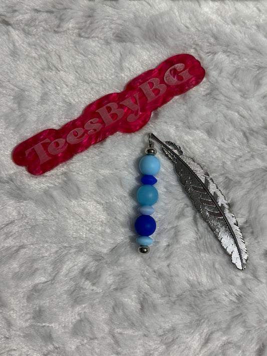 Blue Bead Bookmark