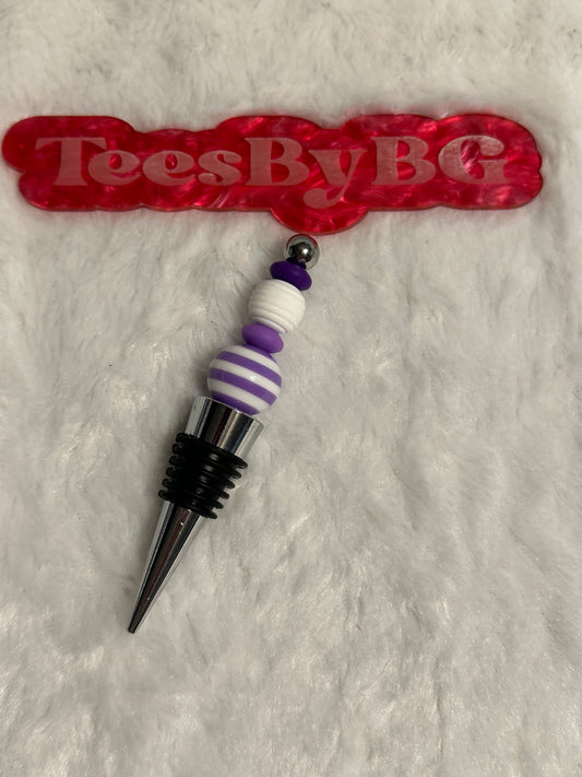 Purple Stripe Wine Stopper