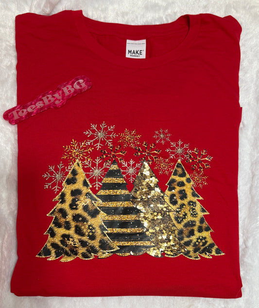 Red Leopard Trees - Long Sleeve