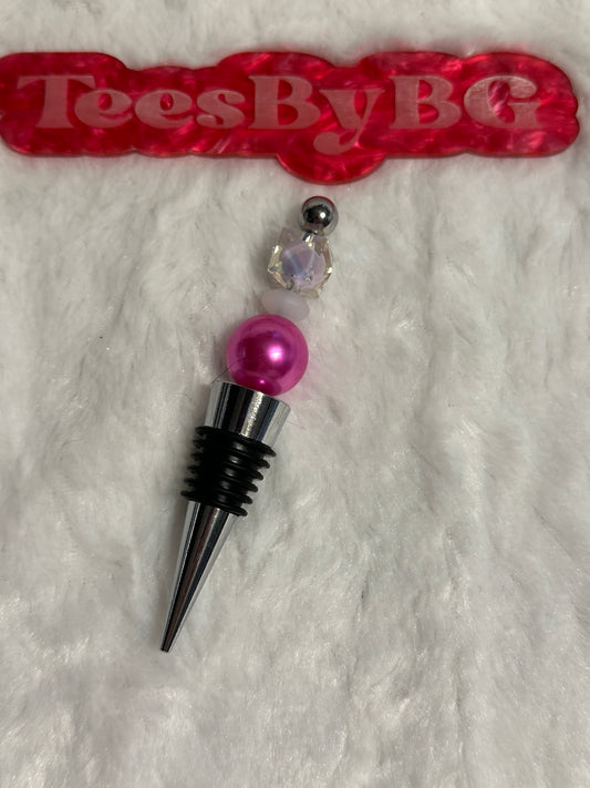 Pink Glossy Wine Stopper